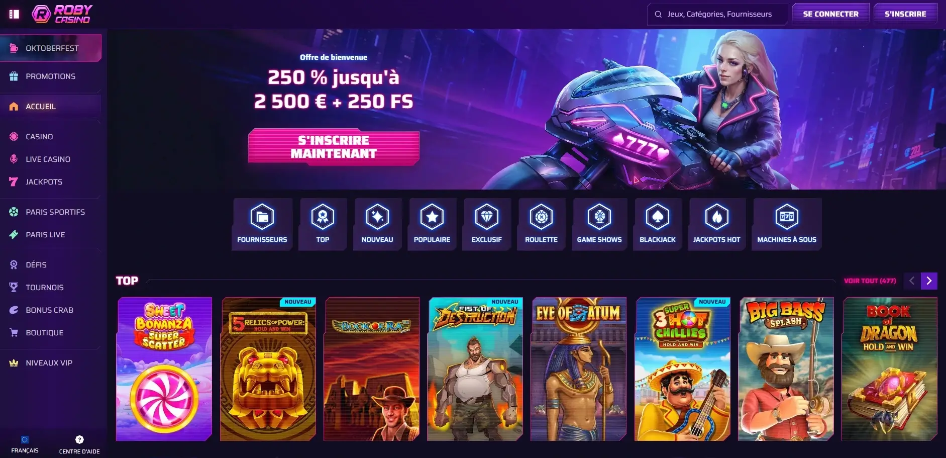 Roby casino en ligne